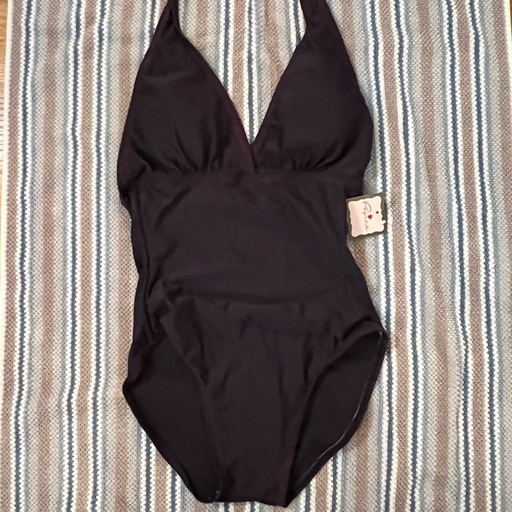NWT Popina,one piece, halter swimsuit size small